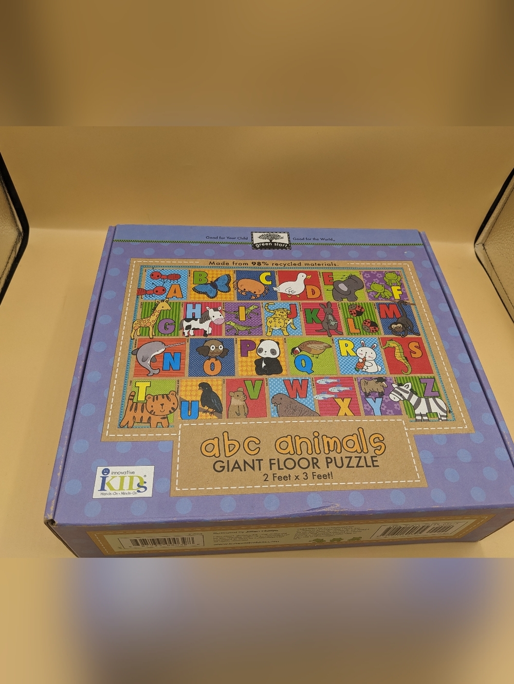 ABC Animals Giant Floor Puzzle 2 Feet X 3 Feet Unused